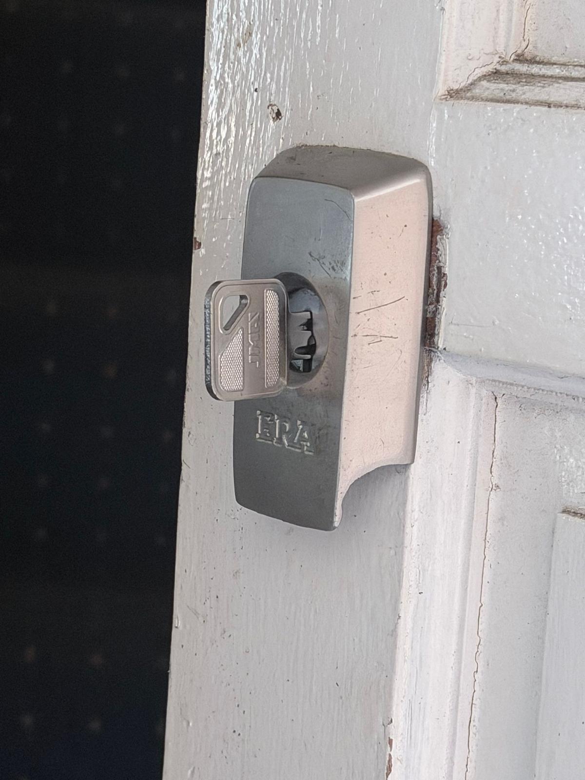 ERA lock cylinder fitted to a front door